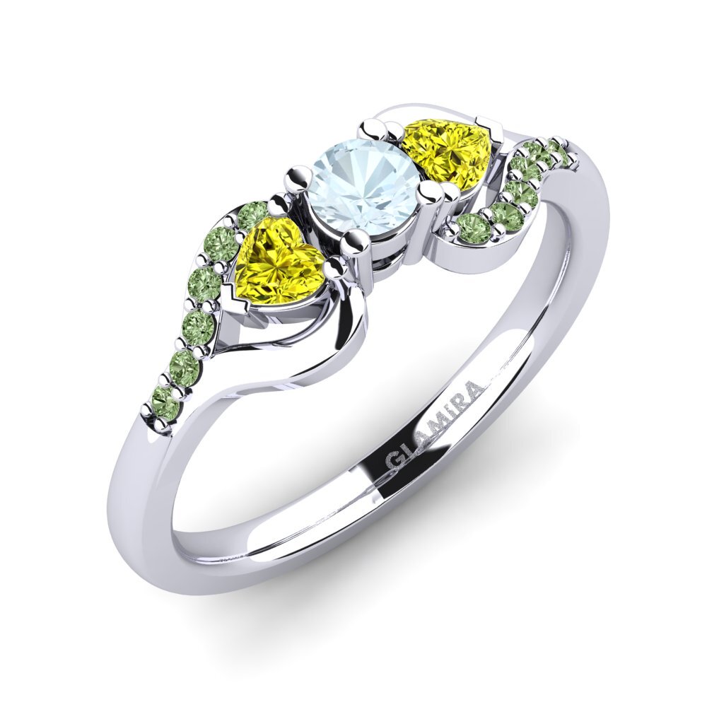 Aquamarine Engagement Ring Roselina 0.16 crt