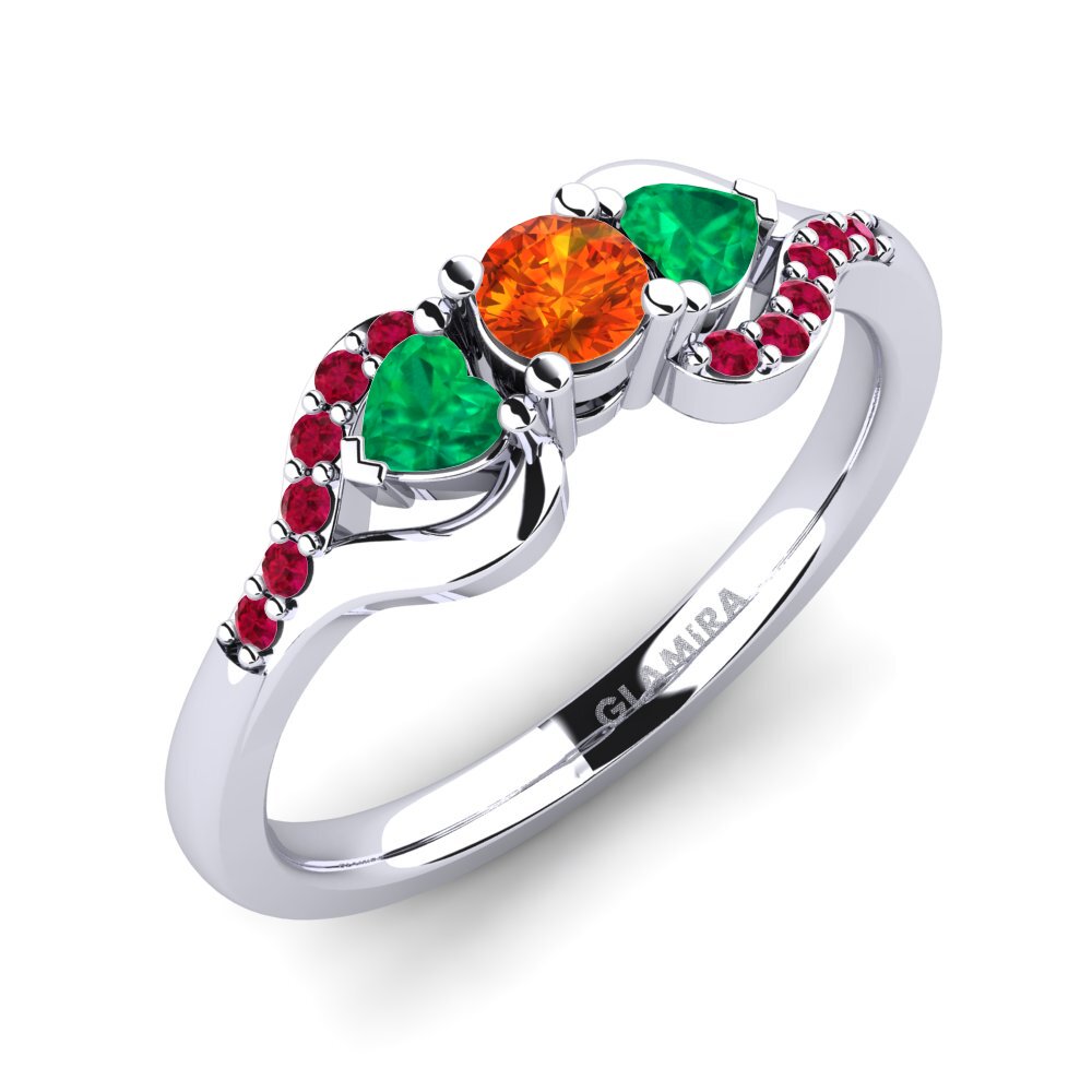 Turuncu Safir Kadın Yüzük Roselina 0.16 crt