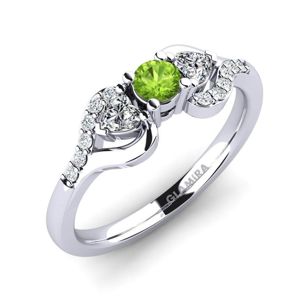 Peridot Engagement Ring Roselina 0.16 crt