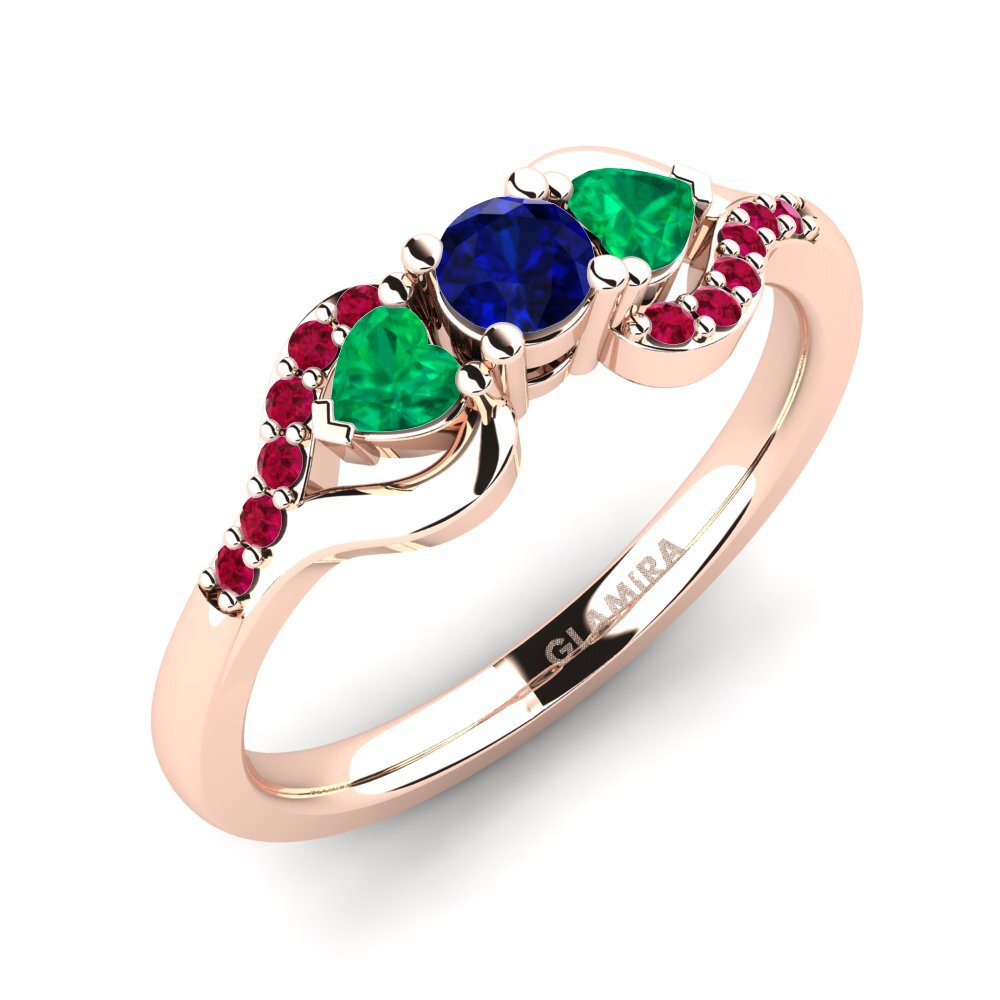 9K Rose Gold Engagement Ring Roselina 0.16 crt
