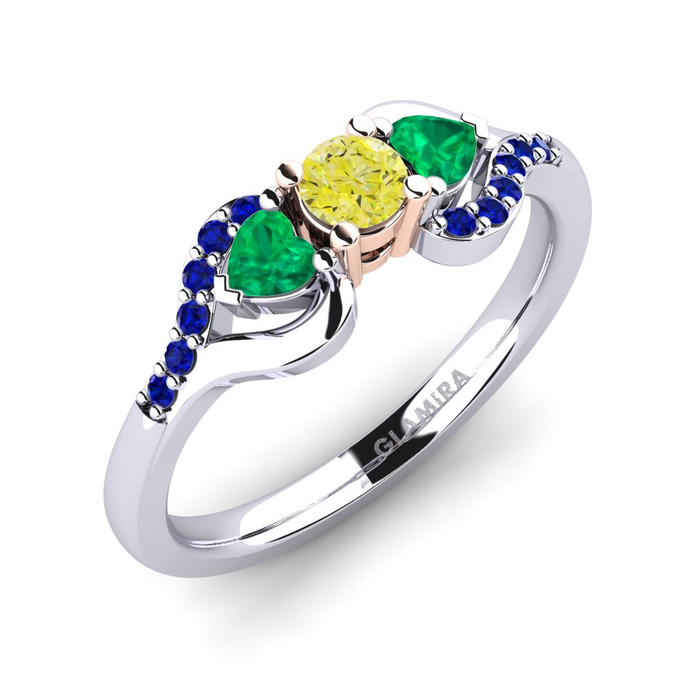 Weiß & Rotgold 375 Verlobungsringe Roselina 0.16 crt