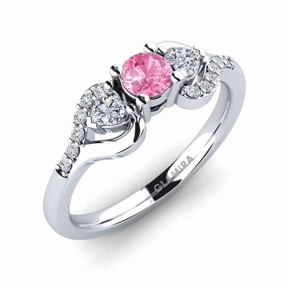 Roze Saffier Verlovingsring Roselina