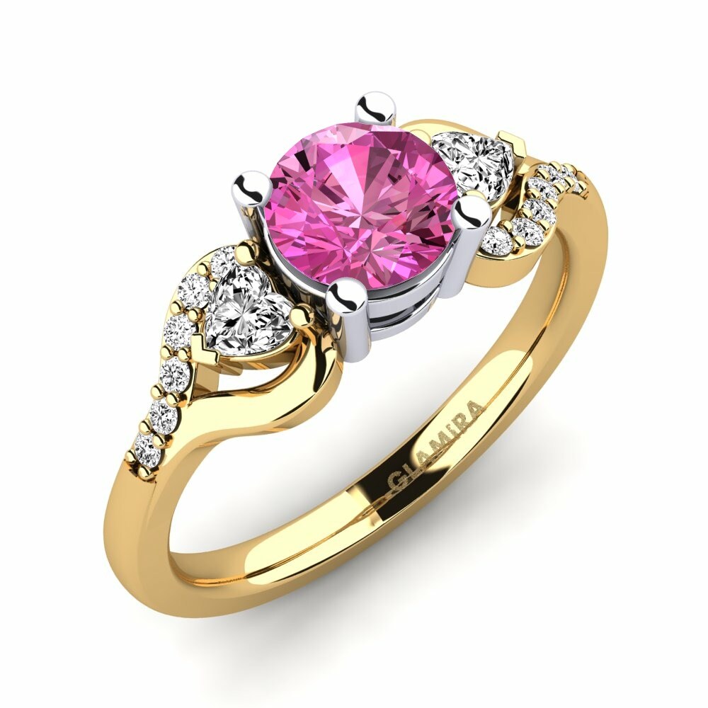 Růžový topas Zásnubní prsten Roselina 0.8 crt