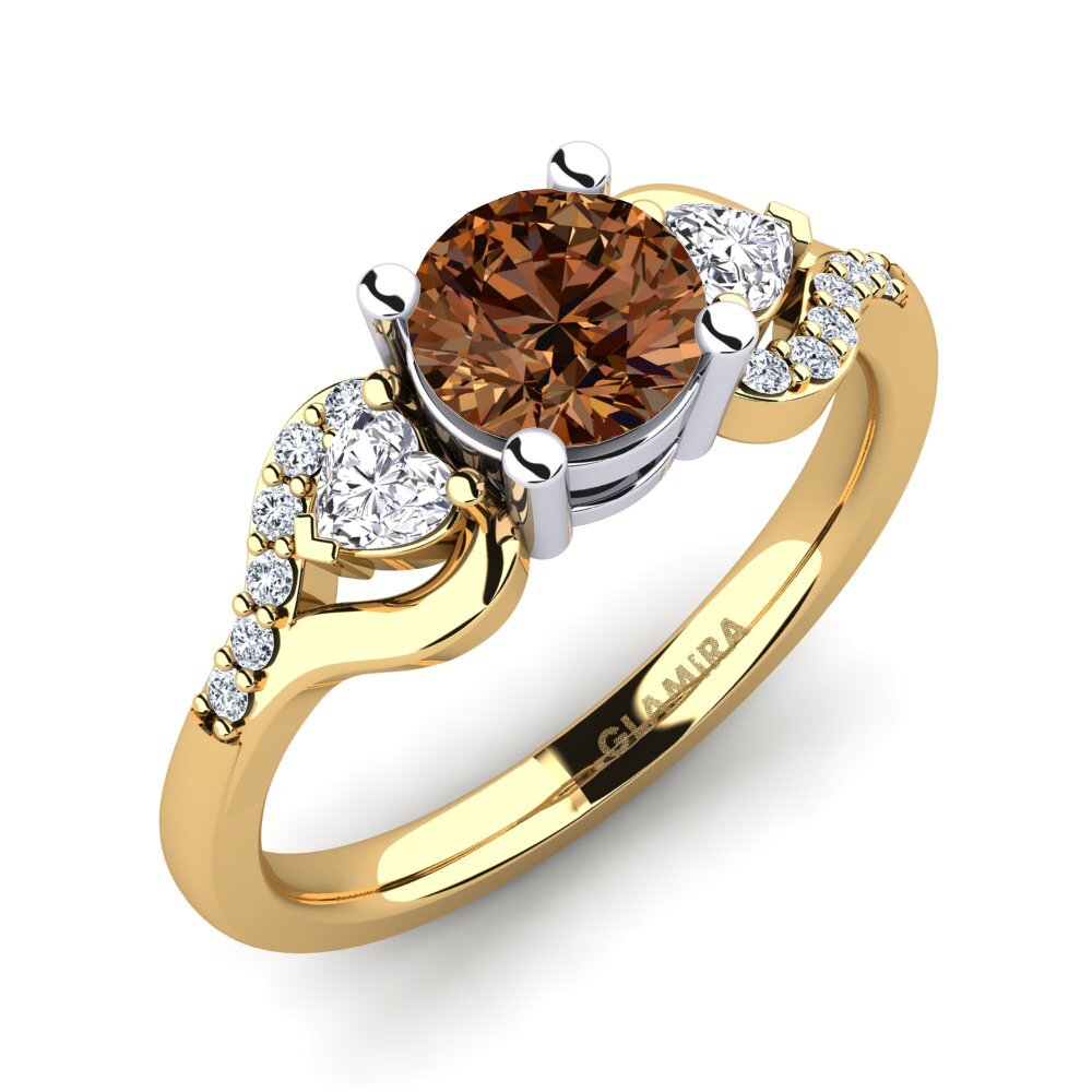 Diamante café Anillo de compromiso Roselina 0.8 crt