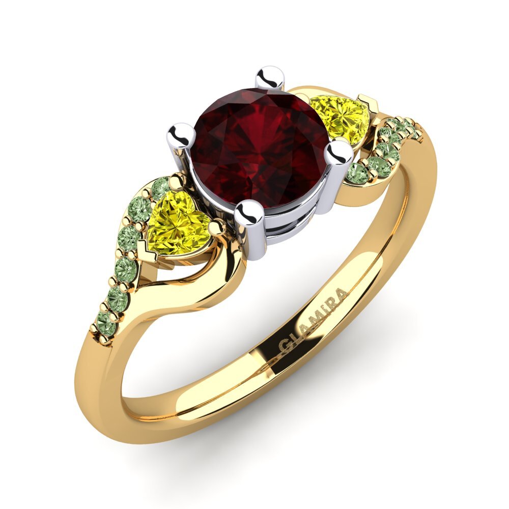 Granate Anillo de compromiso Roselina 0.8 crt