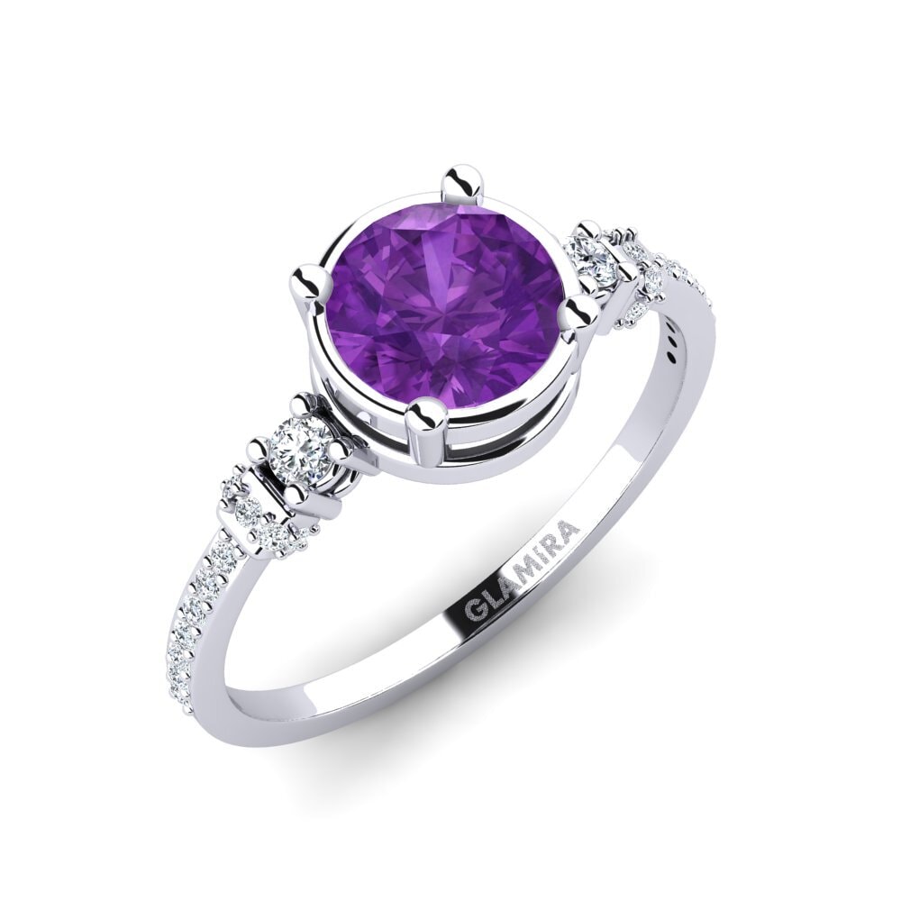 Amethyst Engagement Ring Roselyn