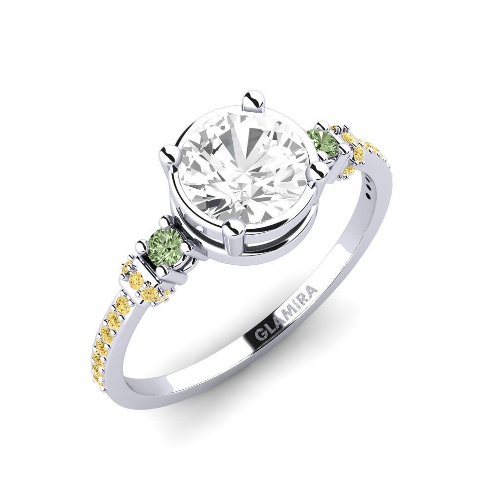 Zafiro blanco Anillo de compromiso Roselyn