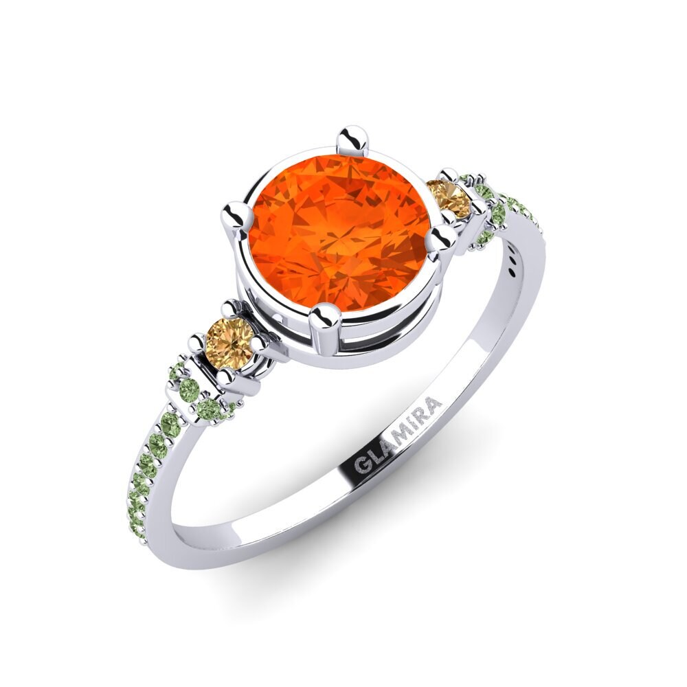 Fire Opal Engagement Ring Roselyn