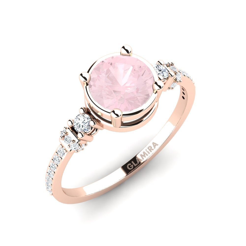 14ct Rose Gold Rose Quartz Engagement Ring Roselyn
