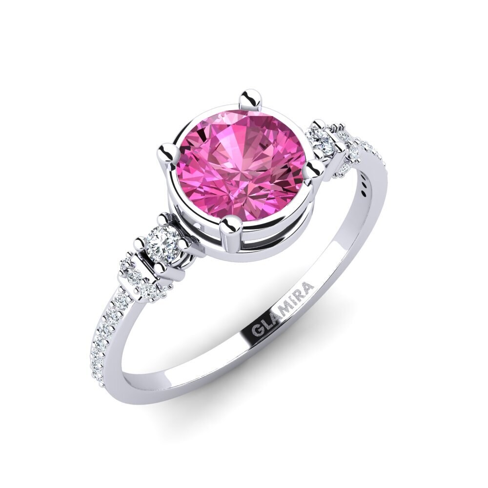 Pink Topaz Engagement Ring Roselyn