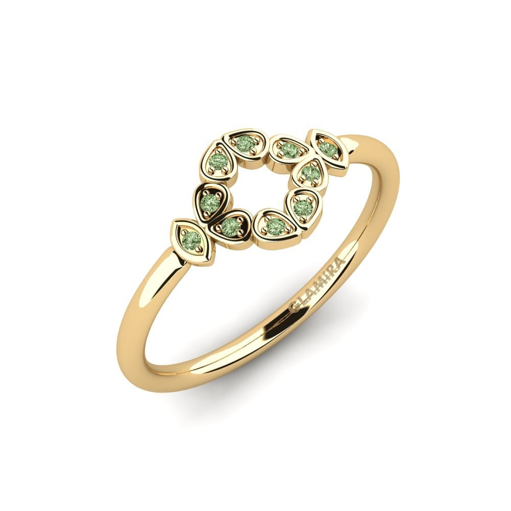 Diamante Verde Anel Roshank
