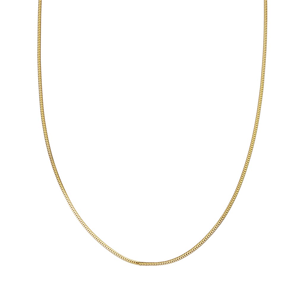 Chains Round Snake 1 Mm 585 Yellow Gold