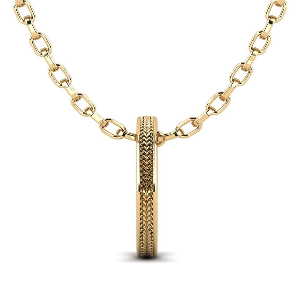 Or Jaune 9k Pendentif pour homme Roupna