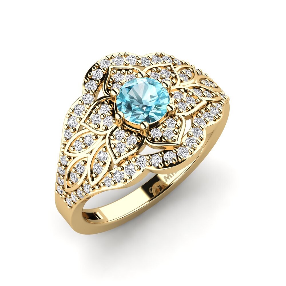 Blue Zircon Ring Rouvera