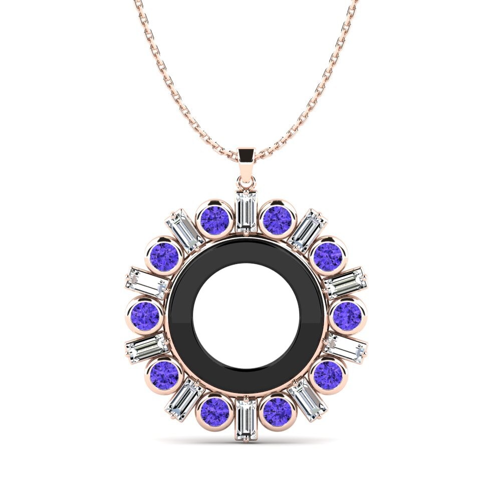 9ct Rose Gold Tanzanite Women's Pendant Rowe