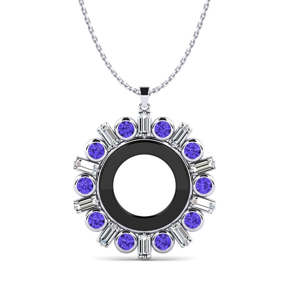 950 Platinum Tanzanite Women's Pendant Rowe