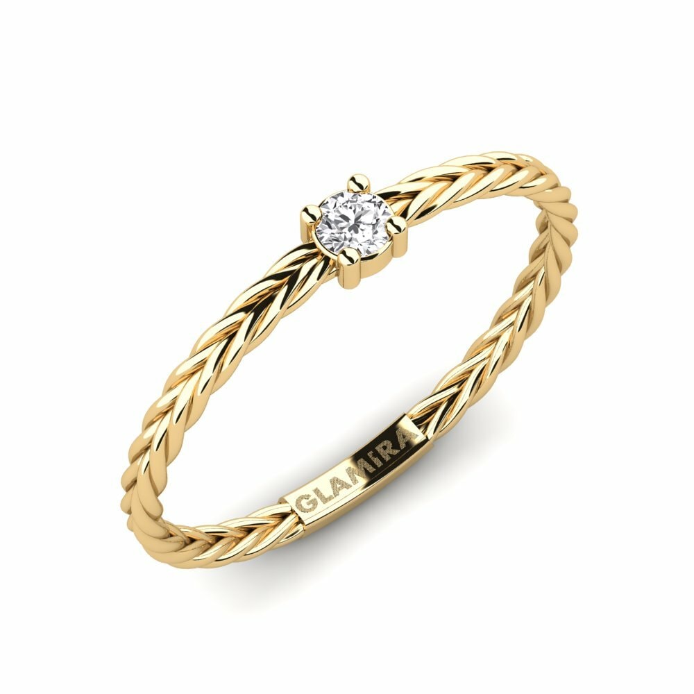 Stackable You Rozarano 585 Yellow Gold White Sapphire