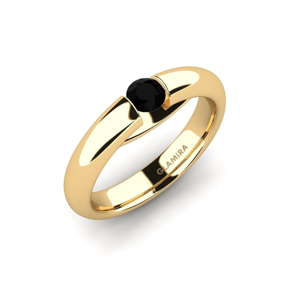 Black Diamond Engagement Ring Ursula 0.25 crt