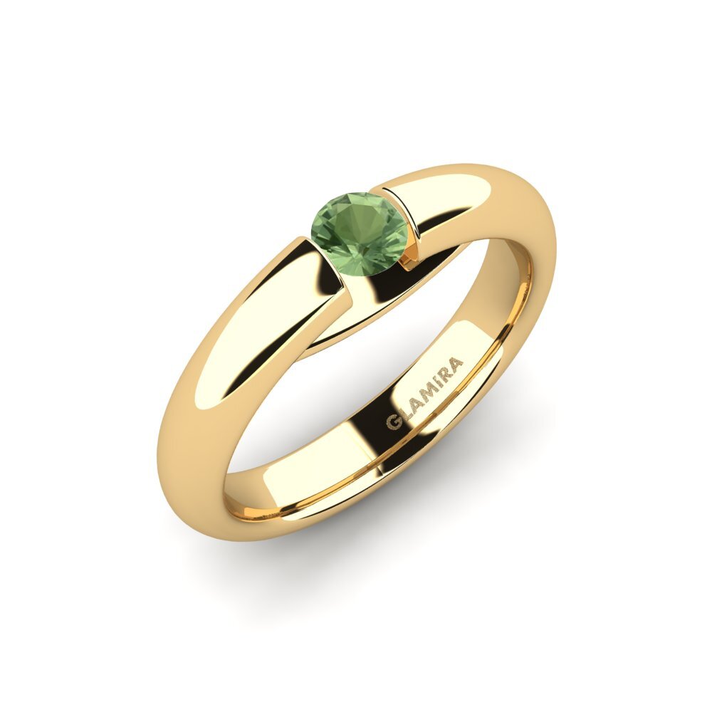 Green Sapphire Engagement Ring Ursula 0.25crt