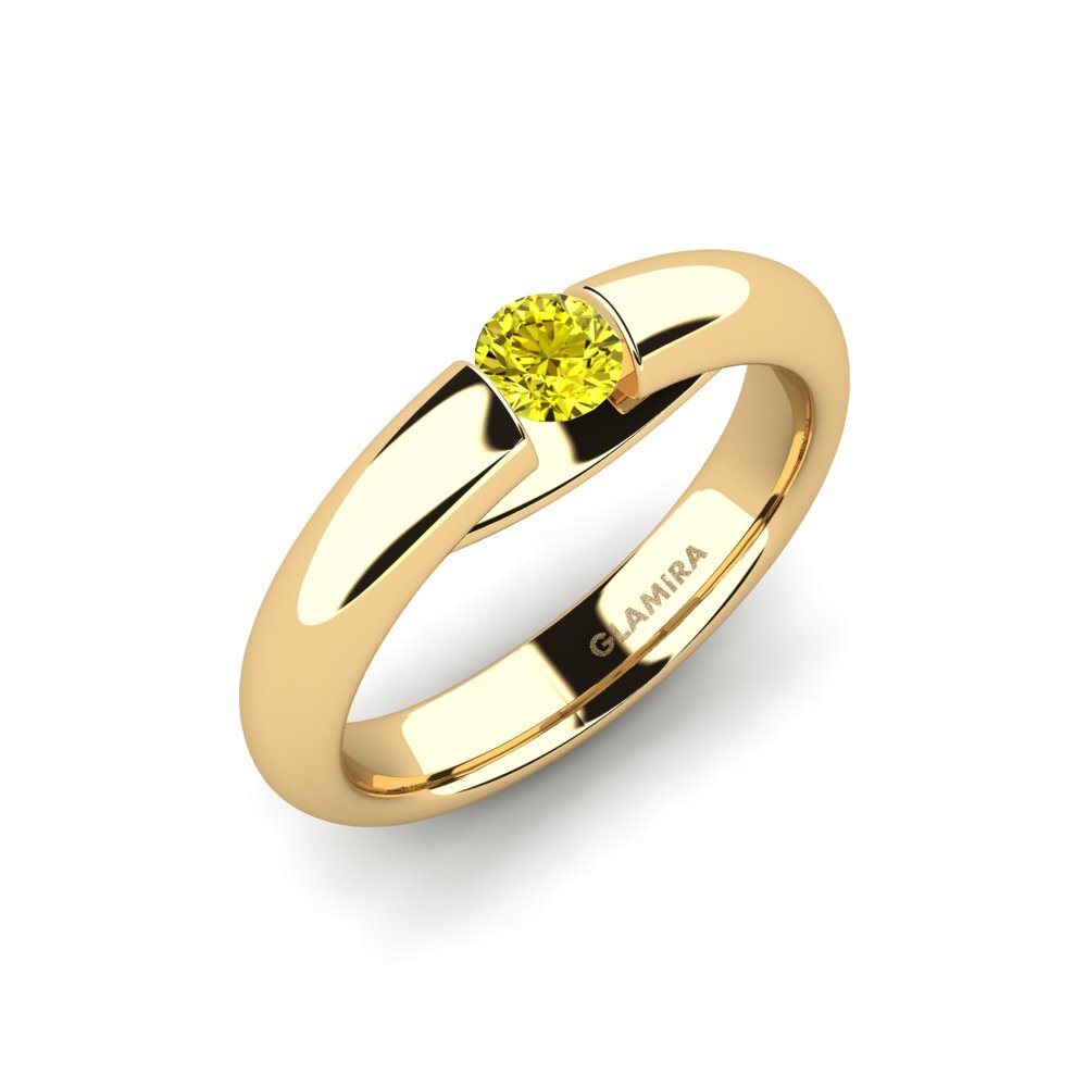 Yellow Diamond Engagement Ring Ursula 0.25 crt