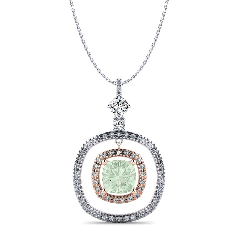 Green Amethyst Women's Pendant Rubie