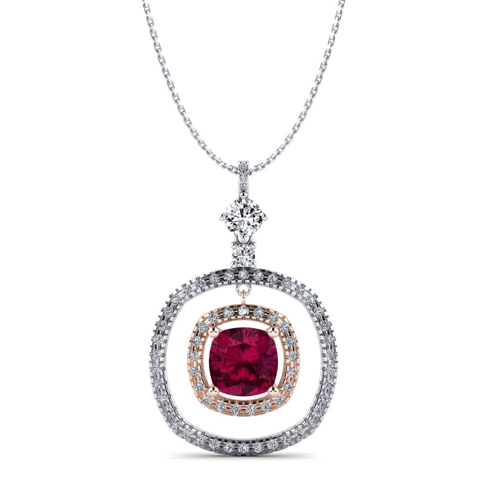 Rhodolite Garnet Women's Pendant Rubie