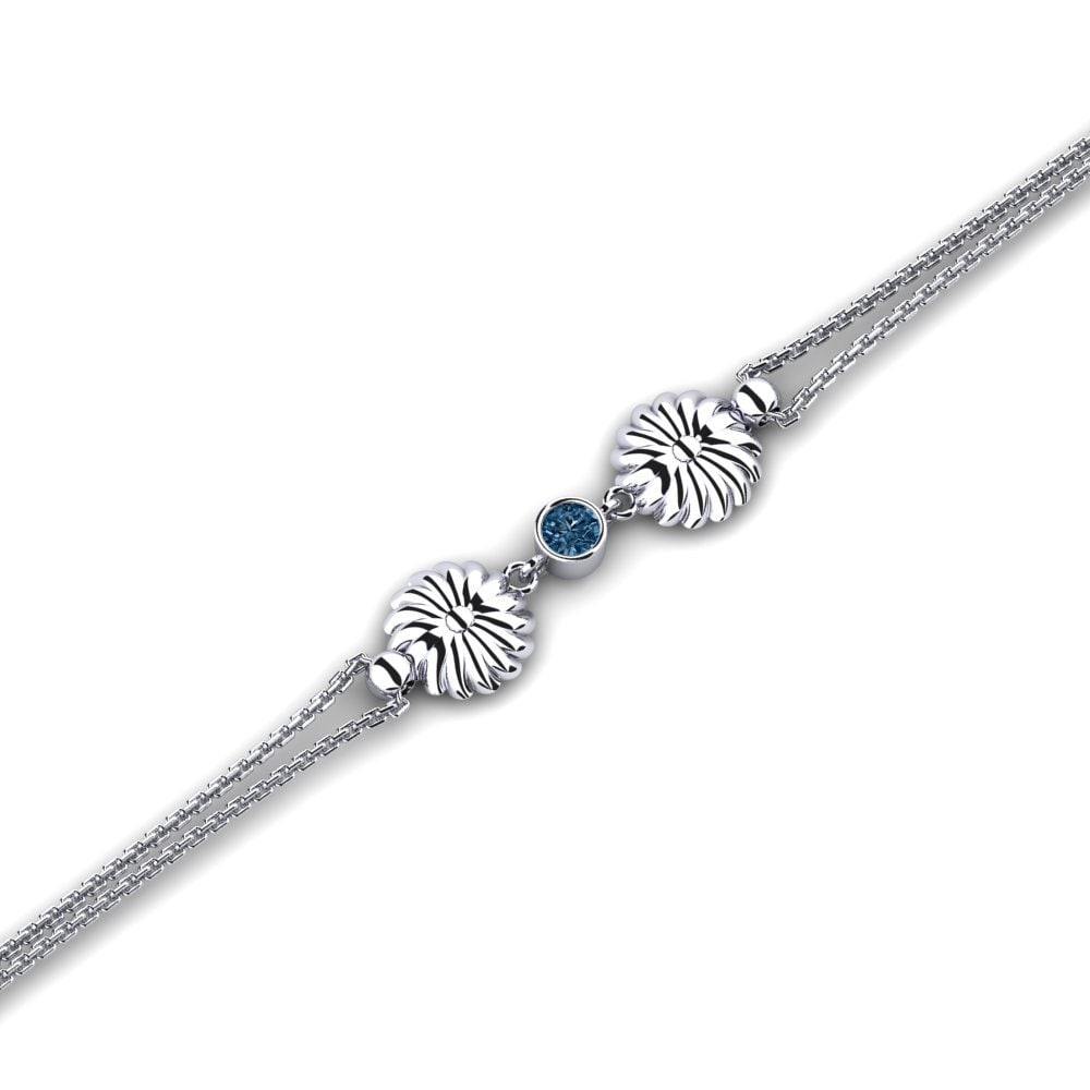 Diamant Bleu Bracelet pour femme Rubin