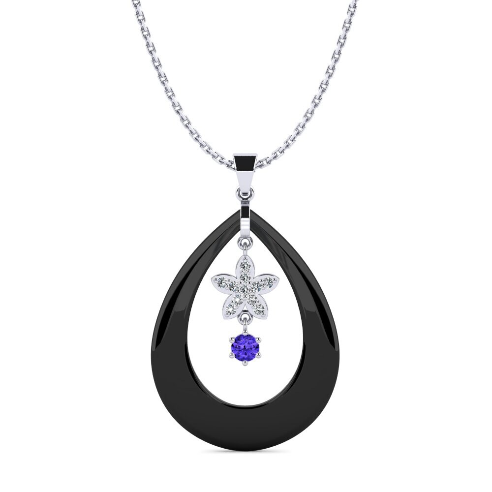950 Platinum Tanzanite Women's Pendant Rubino