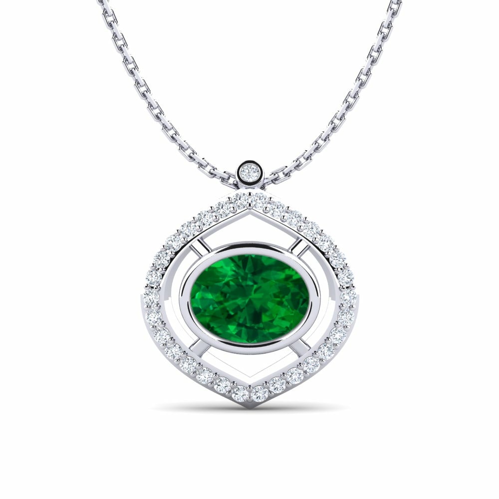 Mặt Dây Chuyền Rudelle Đá Emerald (Đá nhân tạo)