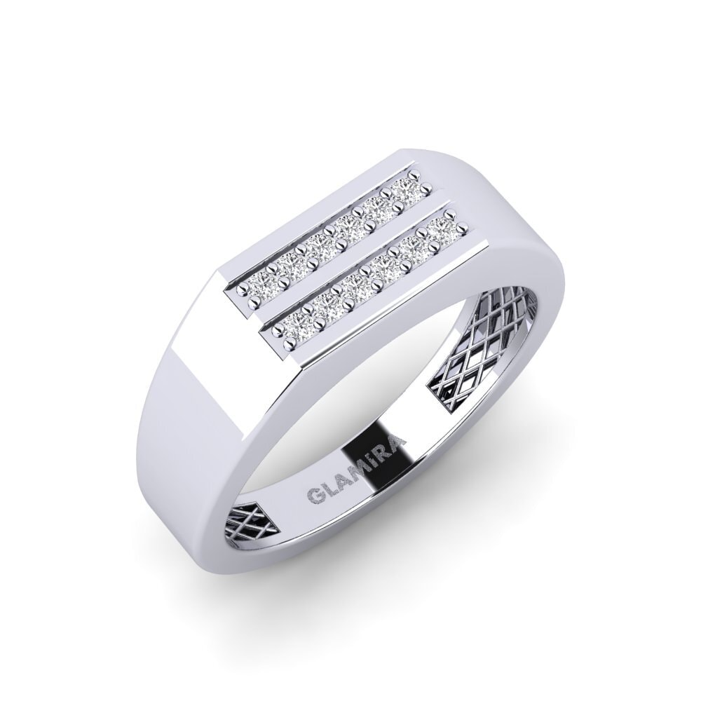 Hochwertige GLAMIRA Pinker Ring Ruffe mit 0.096 Karat Moissanit Rund ...