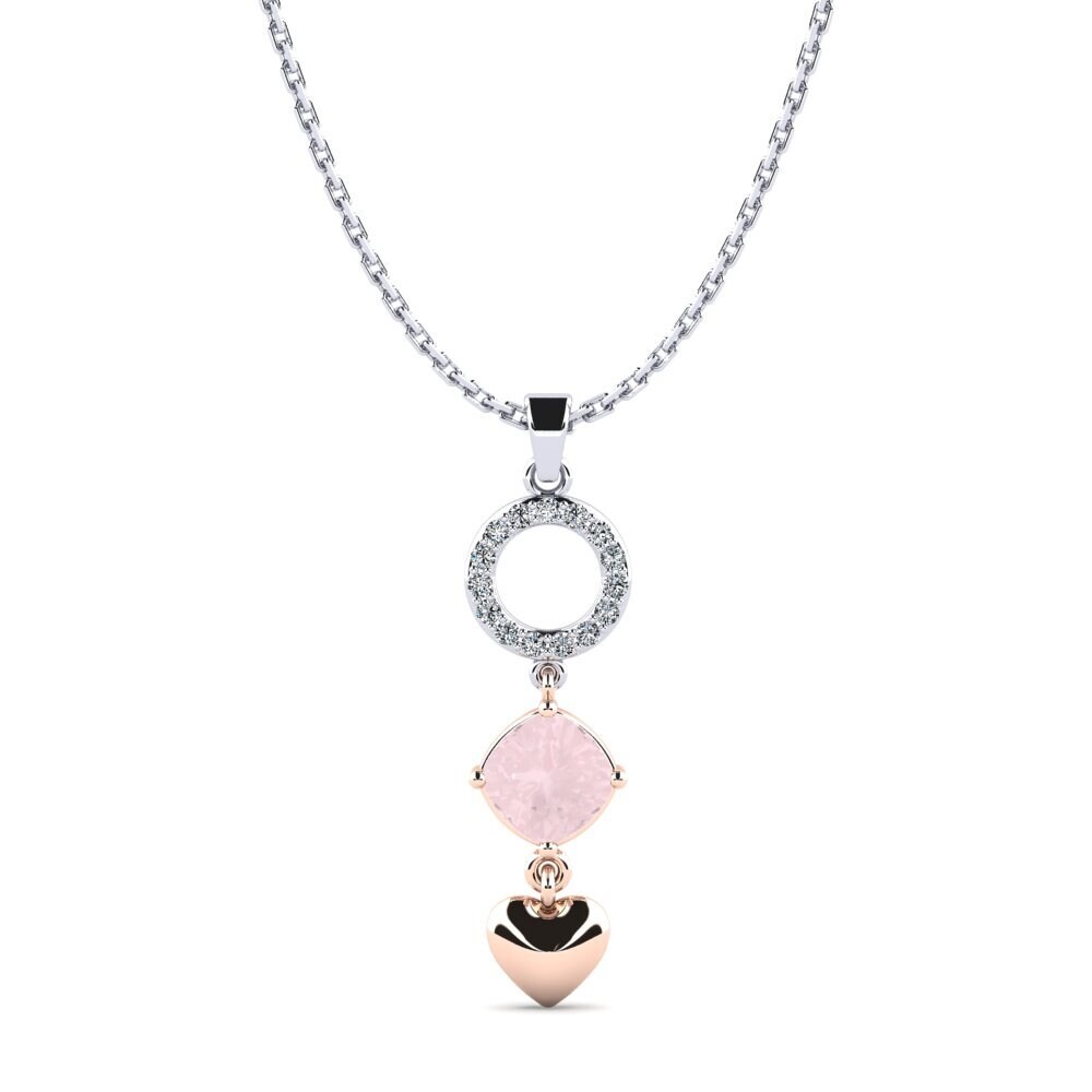 Cushion Rose Quartz Women's Pendant Rufino
