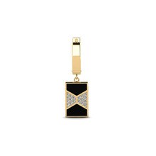 Men's Earring Rugen 585 Yellow Gold & Swarovski Crystal