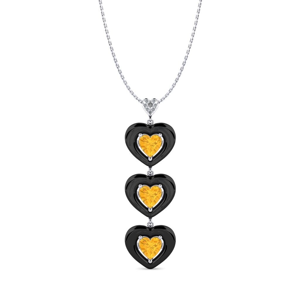 White Silver Citrine Women's Pendant Ruggieri