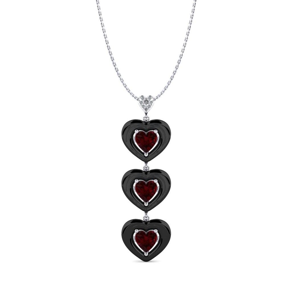 950 Platinum Garnet Women's Pendant Ruggieri