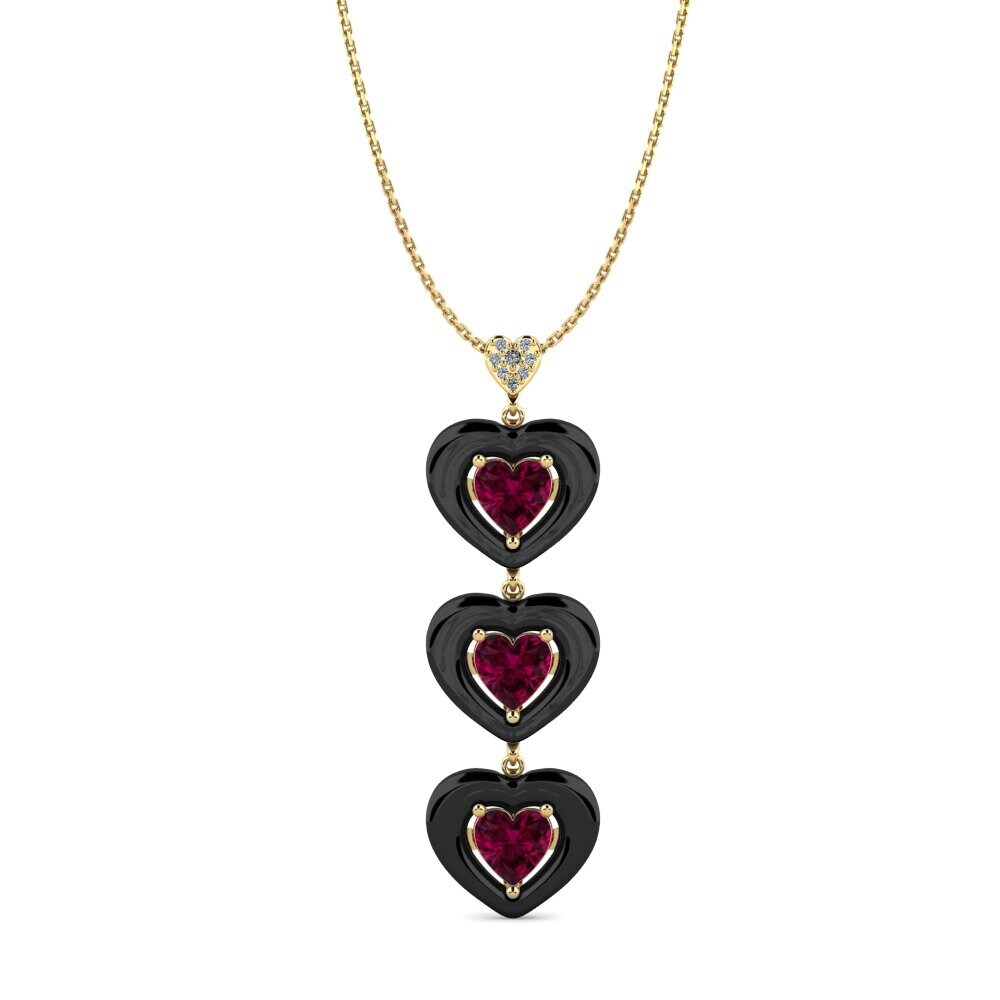 Heart Rhodolite Garnet Women's Pendant Ruggieri