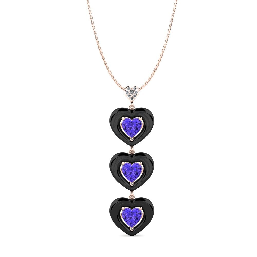 9ct Rose Gold Tanzanite Women's Pendant Ruggieri