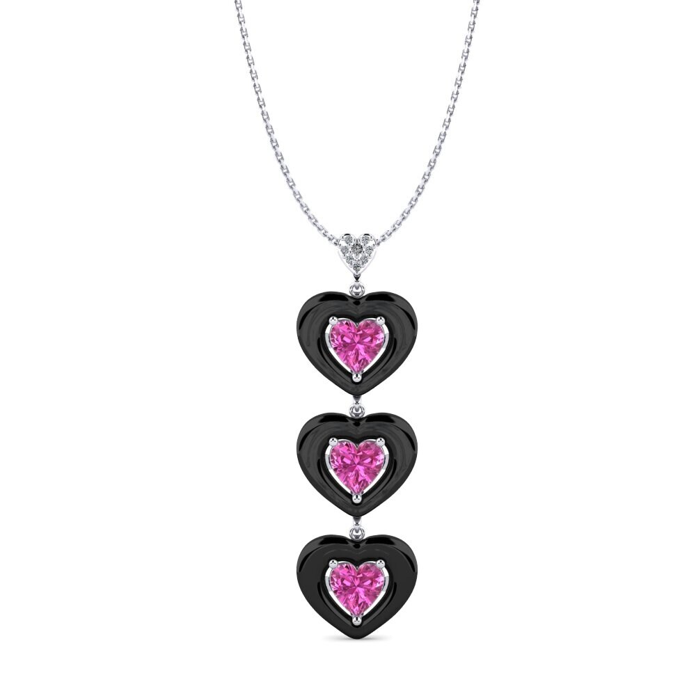 950 Platinum Pink Topaz Women's Pendant Ruggieri