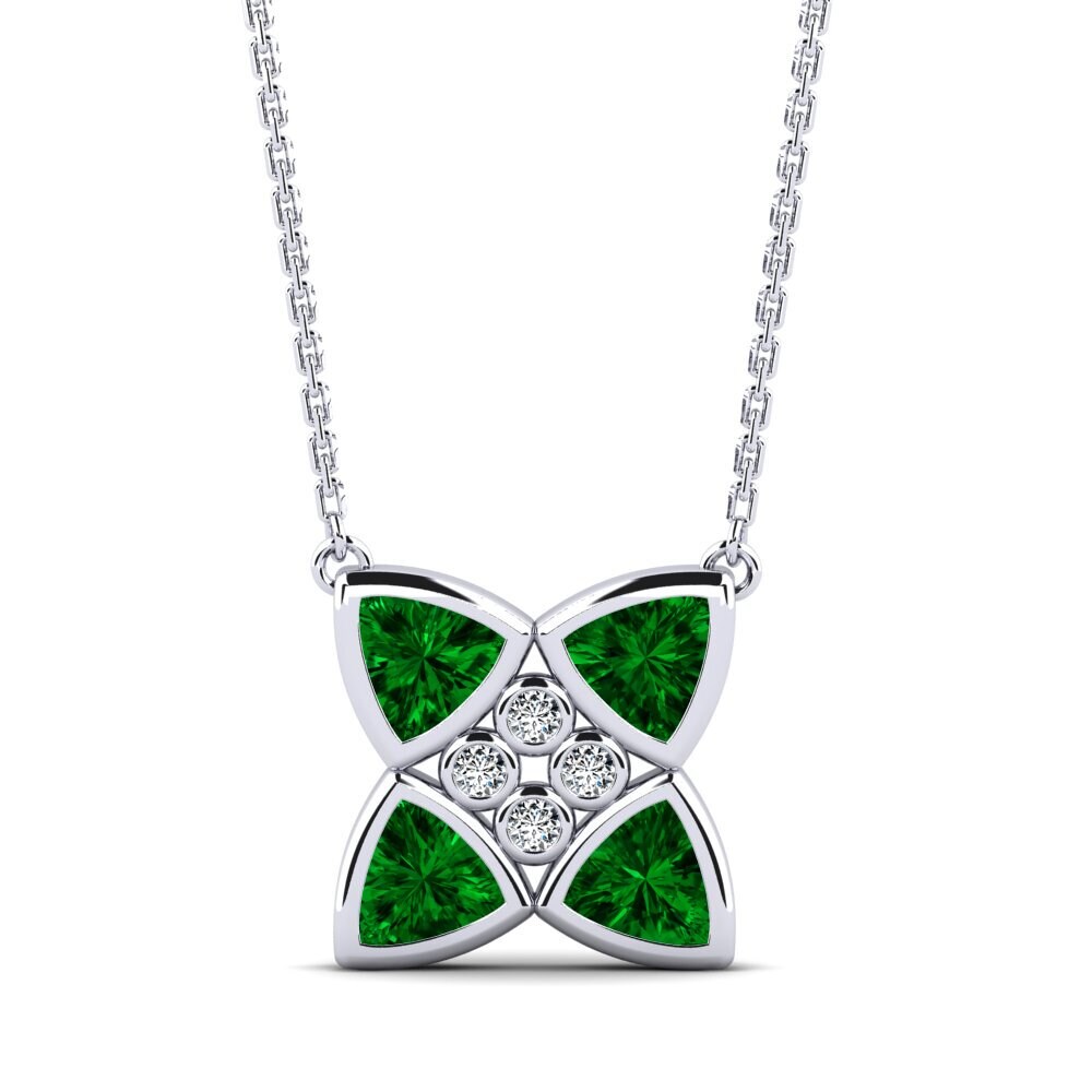Trillion Green Zirconia Necklace Ruhland