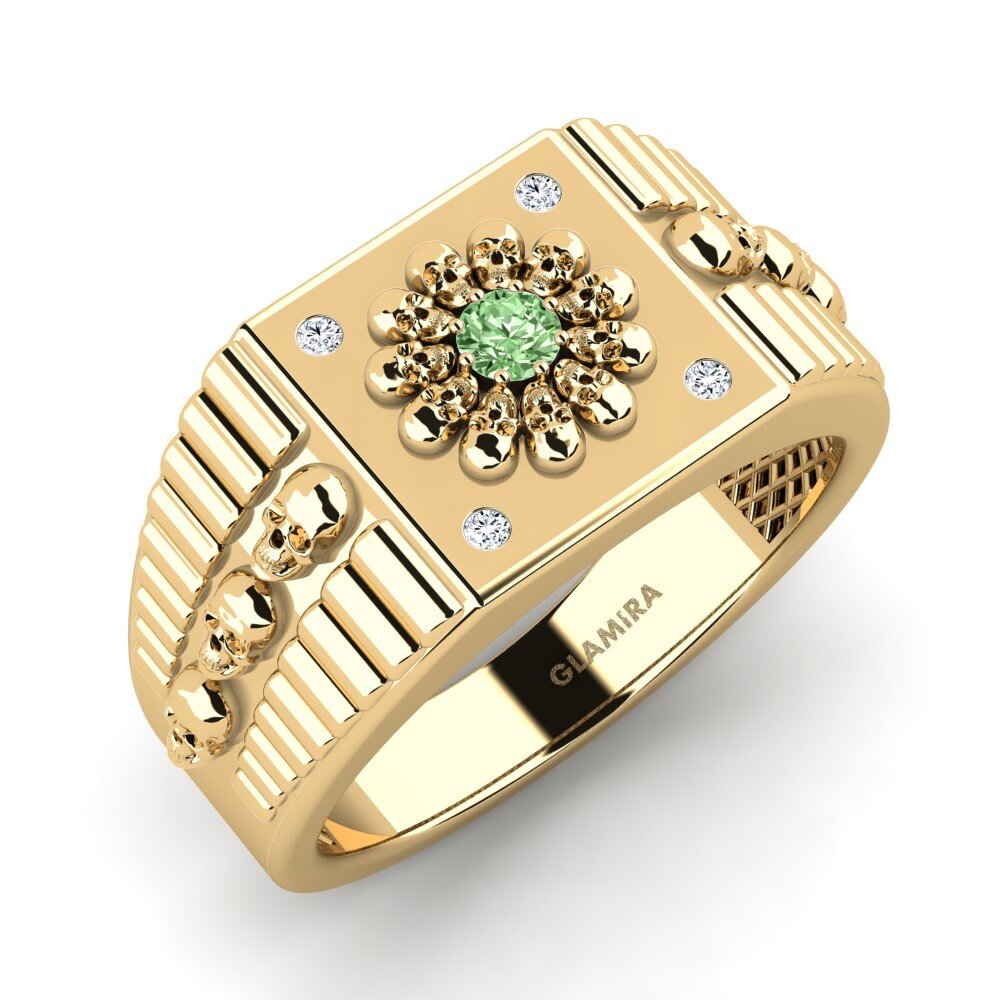 Green Diamond Men's Ring Rulde