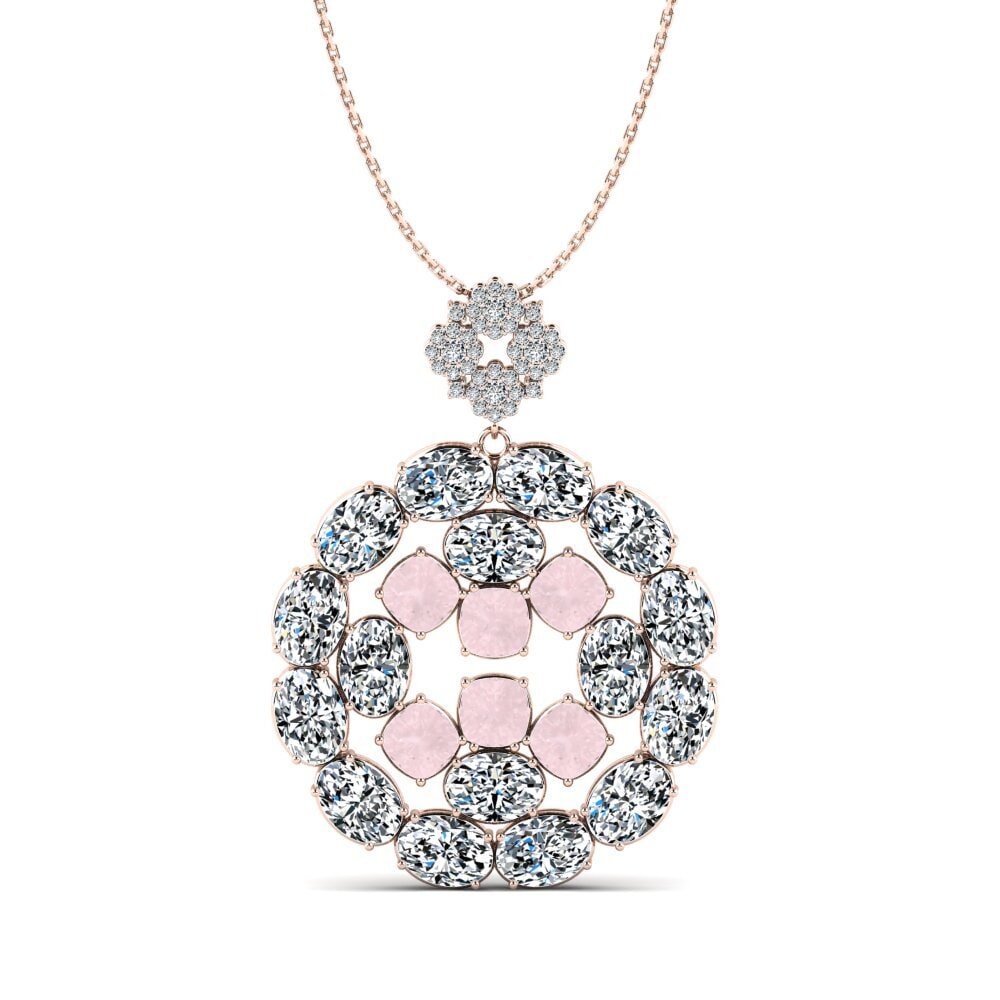 Cushion Rose Quartz Women's Pendant Rumfelt