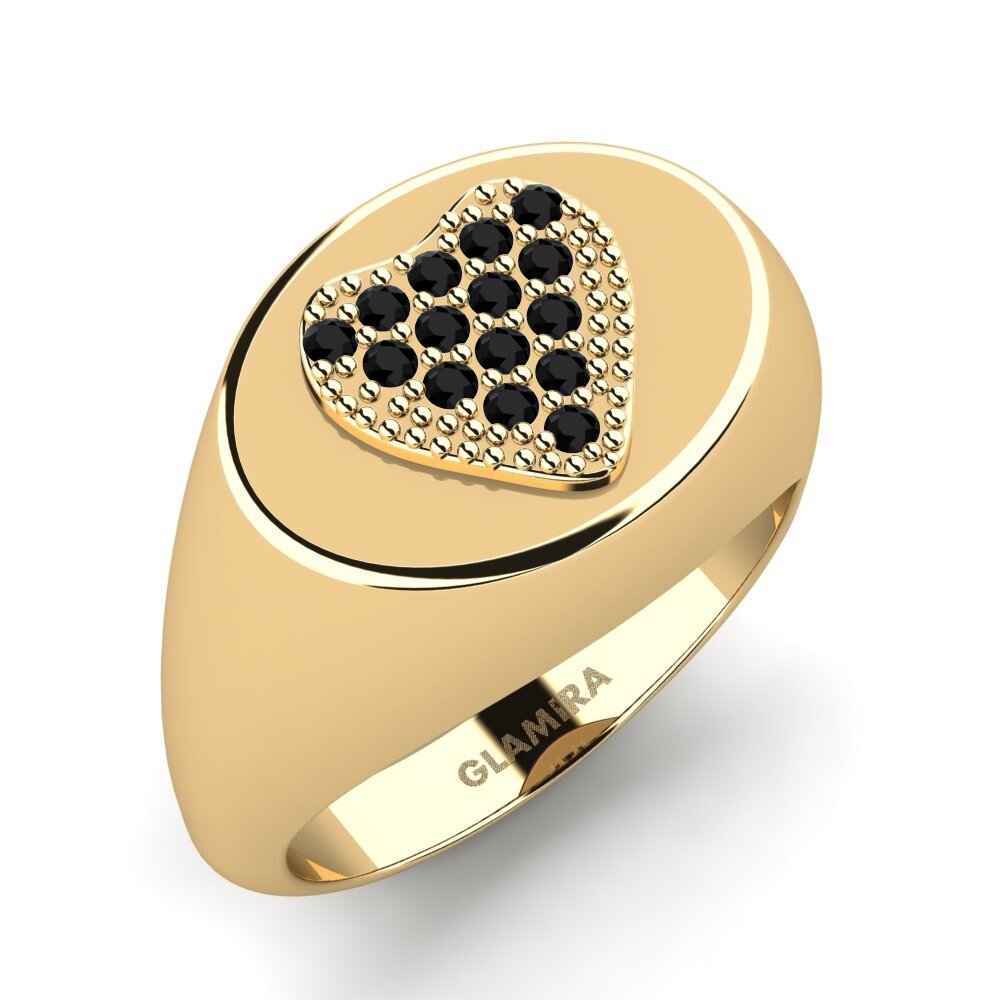 Black Sapphire Pinky Ring Rund