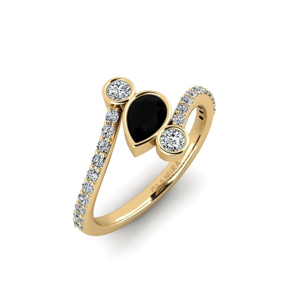 Black Sapphire Engagement Ring Rungo
