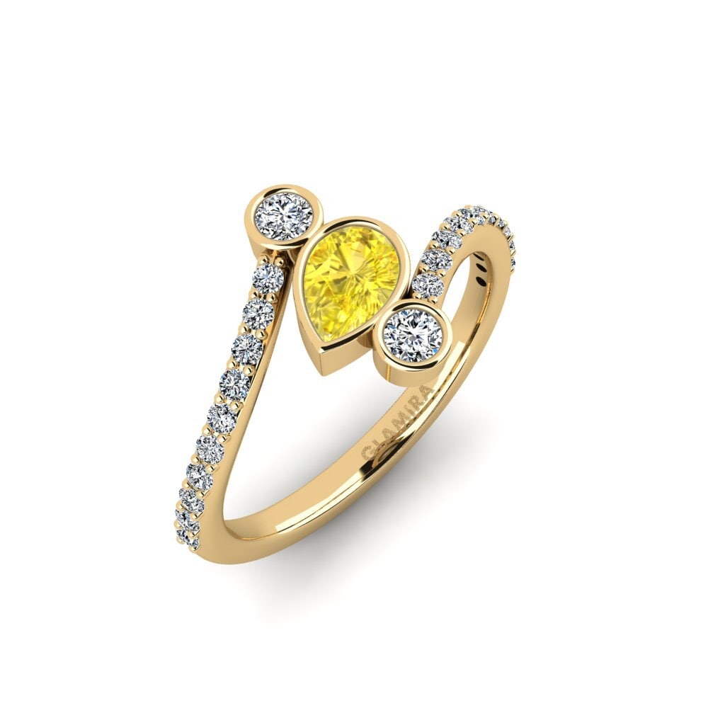 Yellow Sapphire Engagement Ring Rungo