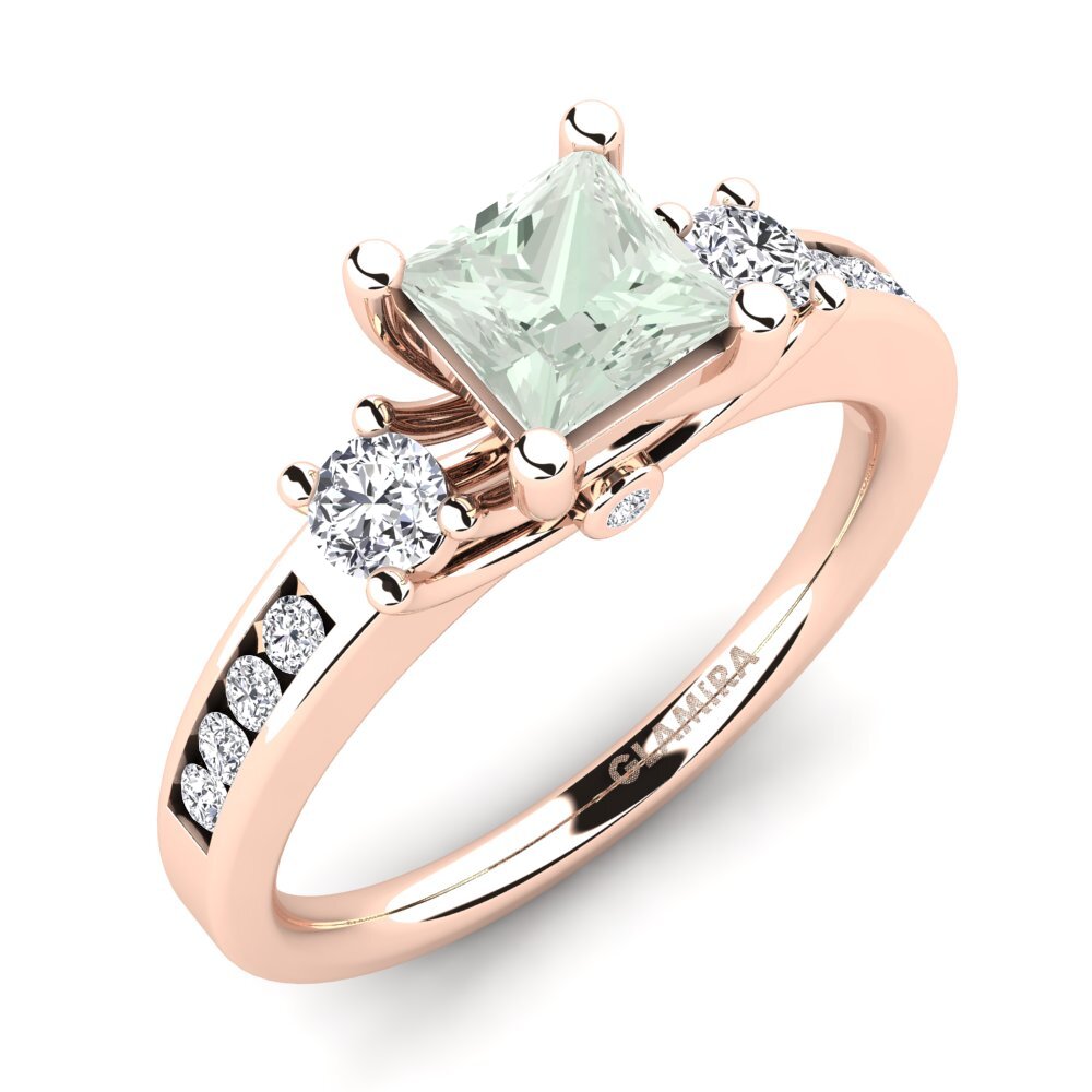 Green Amethyst Engagement Ring Rupinder