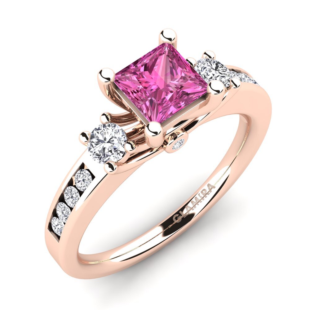 Pink Topaz Engagement Ring Rupinder