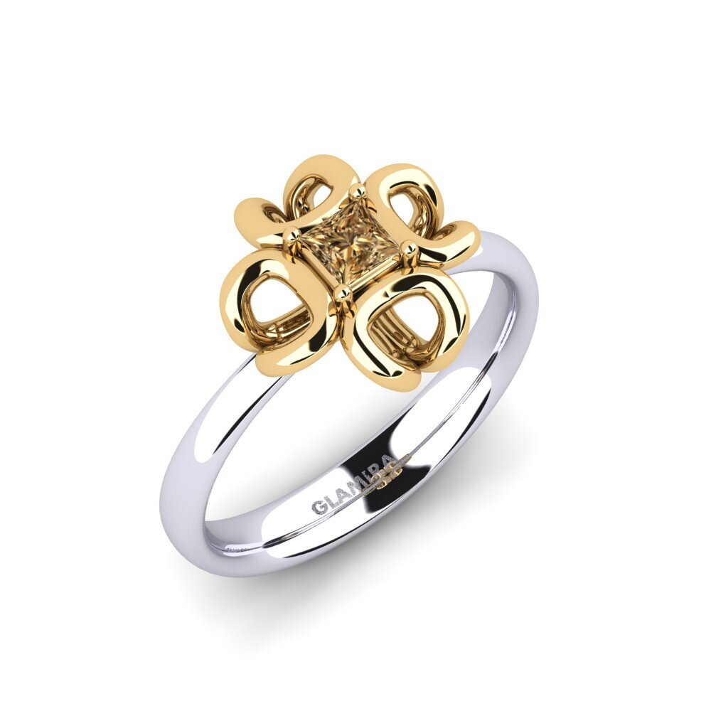 Diamante café Anillo de compromiso Ruraux