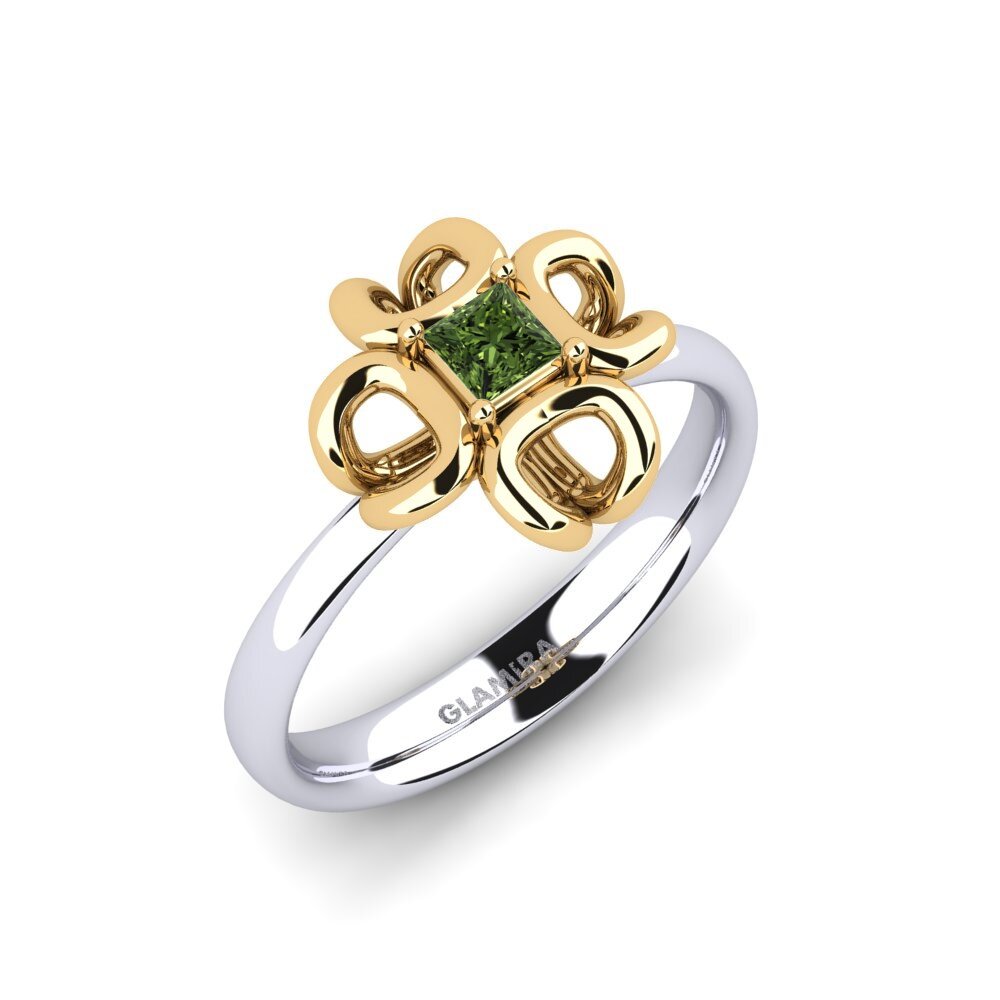 Zafiro Verde Anillo de compromiso Ruraux