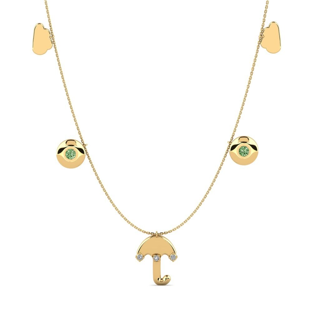 Green Diamond Women's Necklace Rusalia
