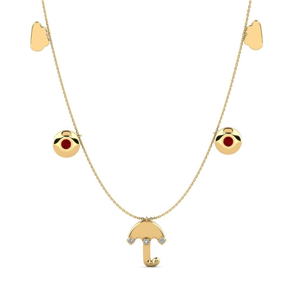 Red Zirconia Women's Necklace Rusalia