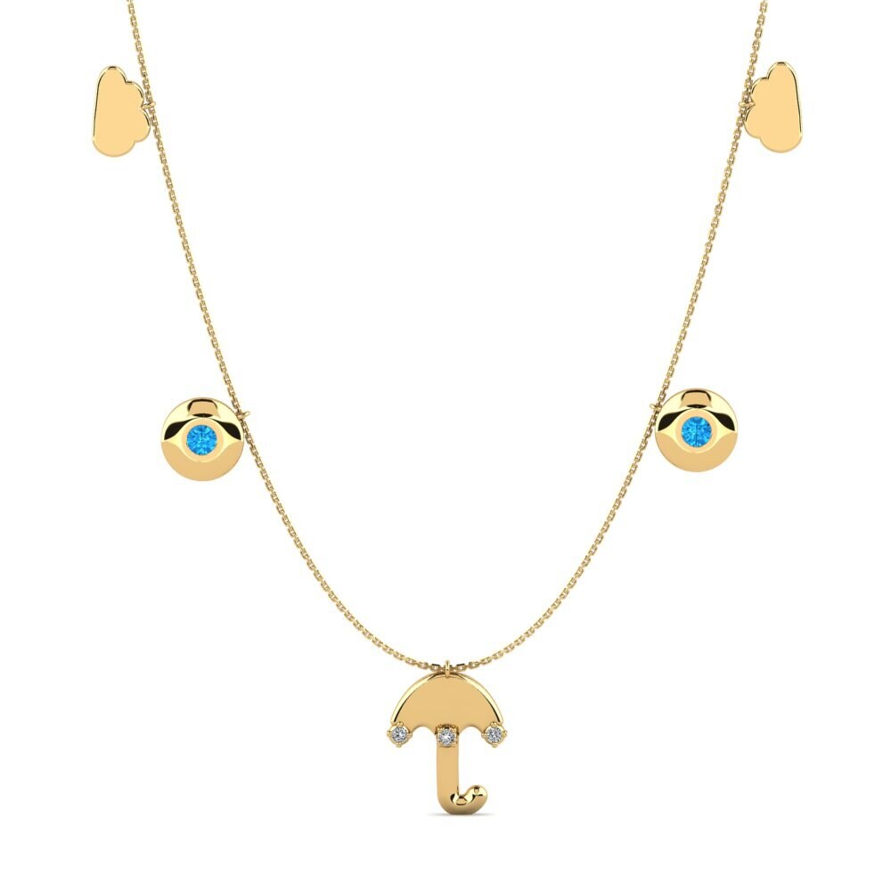 Blue Topaz Women's Necklace Rusalia